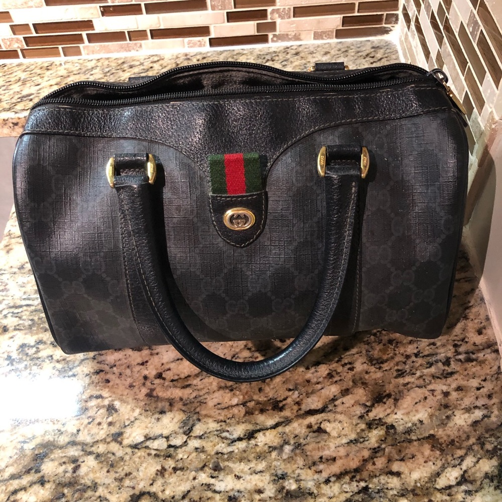 Vintage Gucci Boston Bag Monogrammed